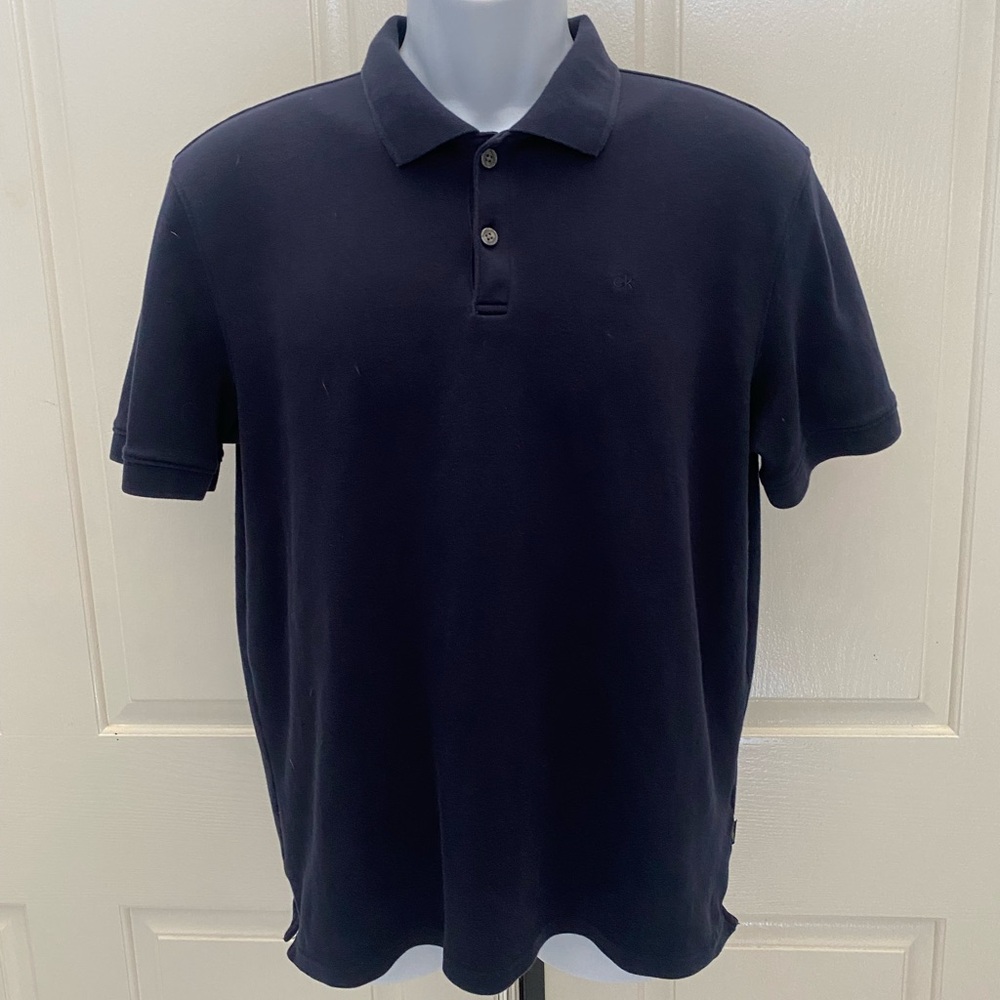 Calvin Klein Navy Blue Polo Shirt Sz M